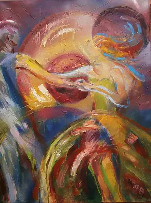 Anna Borcz - Dancing couple on the beach