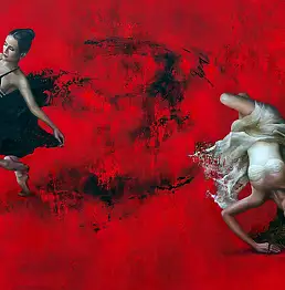 Mariola Jaśko, танец, Масляная картина - холст, 150 x 100