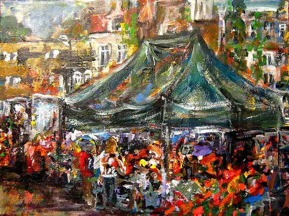 Bernadeta Nowak - Market in a small town