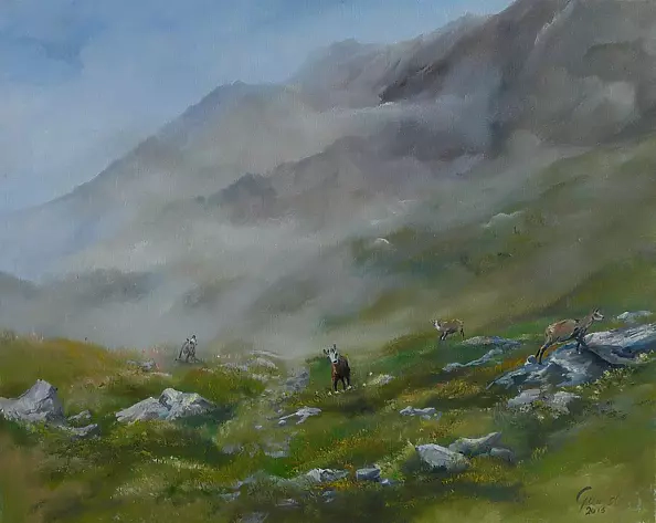 Agata Gumulska - Tatra Mountains in the fog 40x50