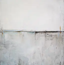 Maja Gajewska, Серо-коричневый и синий III, Масляная картина - холст, 100 x 120