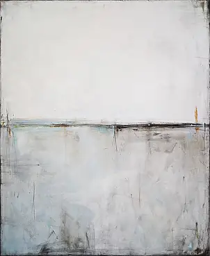 Maja Gajewska, Серо-коричневый и синий III, Масляная картина - холст, 100 x 120