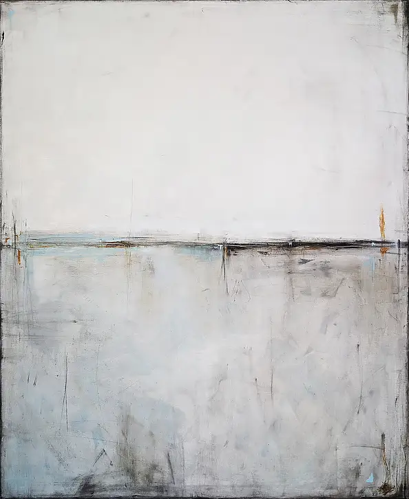 Maja Gajewska, Серо-коричневый и синий III, Масляная картина - холст, 100 x 120