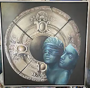 Mirosław Cholewinski, Temida , Obraz olejny - płótno, 100 x 100