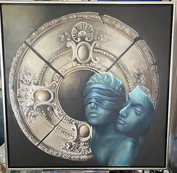 Mirosław Cholewinski, Temida , Obraz olejny - płótno, 100 x 100