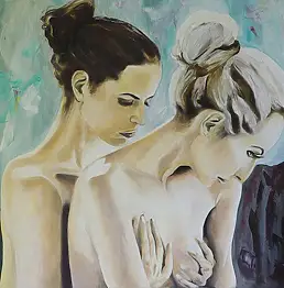 Iwona Sirow, нежность, Масляная картина - холст, 100 x 70