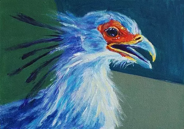 Grzegorz Wójcik -  The Animalas: SECRETARY, acrylic on canvas, 15/21 cm, 2013.