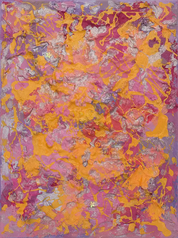 Pamela Rys, The Awakening of Colour, Impasto, Obraz akrylowy, Relief - płótno, 90 x 40