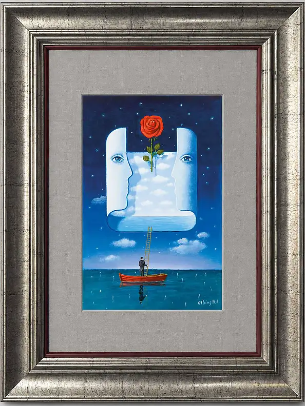 Rafał Olbiński, The Best Man, rok 2017, Obraz olejny - płótno, 21 x 31