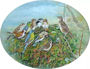 Helga Grzelka - Ptasi sejmik - jesień