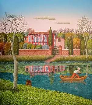   - Boat on the river Brenta