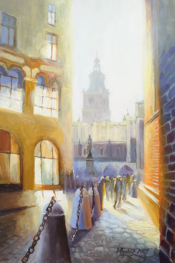 Renata Rychlik - View of the Krakow market from Marienplatz