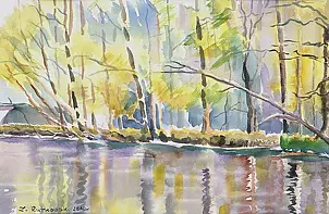 Zdzisław Rutkowski - Rzeka Czarna Hańcza wiosną