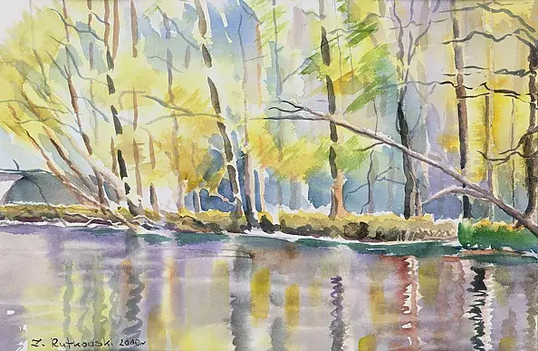 Zdzisław Rutkowski - Rzeka Czarna Hańcza wiosną