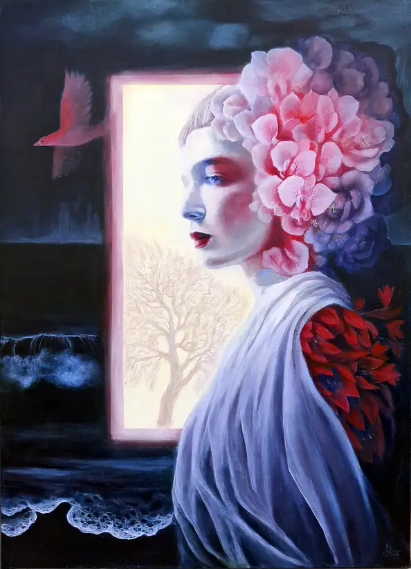Ben Skydale, La Porta delle Orchidee, Dipinto acrilico - tela, 50 x 70