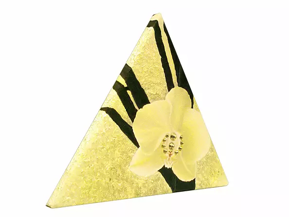 Yuliya Strizhkina - The Orchid - oil painting with Swarovski elements (crystals)