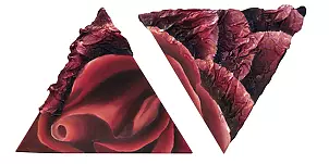   - The Rose - modular (diptych) 3D (volume) oil painting