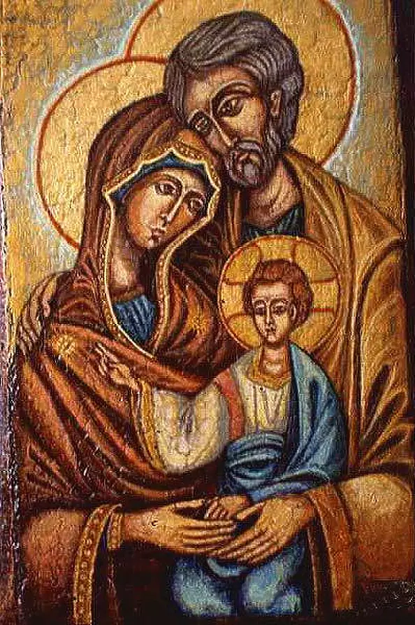 Tadeusz Zieliński - Icon - Holy Family (board sea)