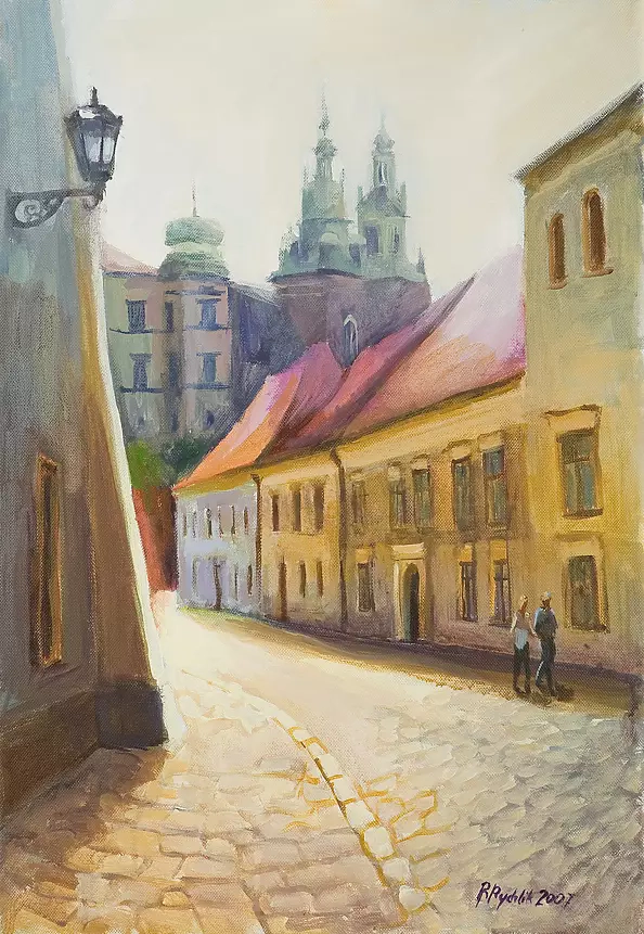 Renata Rychlik - Widok na Wawel z ul. Kanoniczej