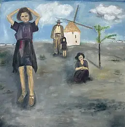 Beata Ulikowska, Das Gewicht des Schweigens, Ölbild - Leinwand, 50 x 50