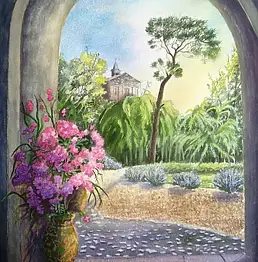 Silvano Drei, Courtyard Estates Milzetti в Фаэнца, Акварелі - , 27 x 34