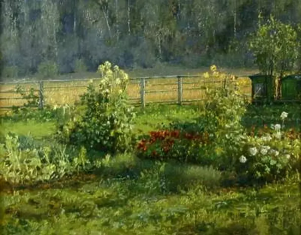 Wojciech Górecki - Autumn garden and beehives