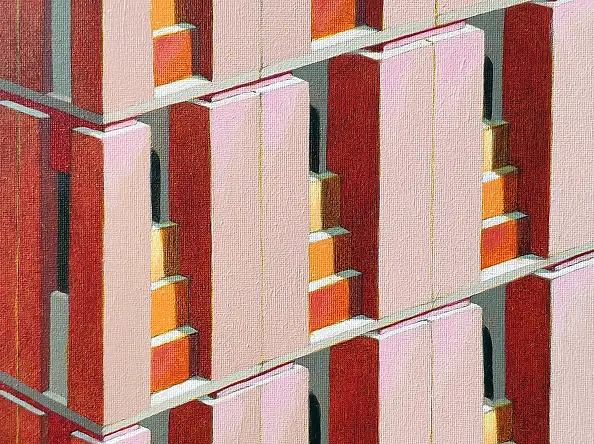 federico cortese, Der Bauherr, Ölbild - Leinwand, 60 x 100
