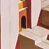 federico cortese, Der Bauherr, Ölbild - Leinwand, 60 x 100
