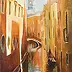 Renata Rychlik - Venetian canal with a tower in the background