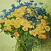 Tadeusz Gazda - Cornflowers and marigolds