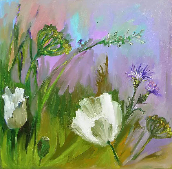 Justyna Szałamacha - Kwiaty na łące I