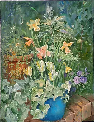 Urszula Nieborak - Daffodils and ivy