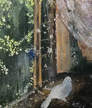 Ewa Mościszko, The Lost Bird, Acrylic painting - canvas, 60 x 80