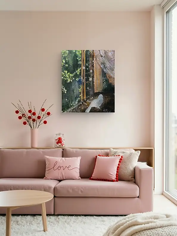 Ewa Mościszko, The Lost Bird, Acrylic painting - canvas, 60 x 80