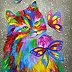 Olha Darchuk - The rainbow cat and butterflies