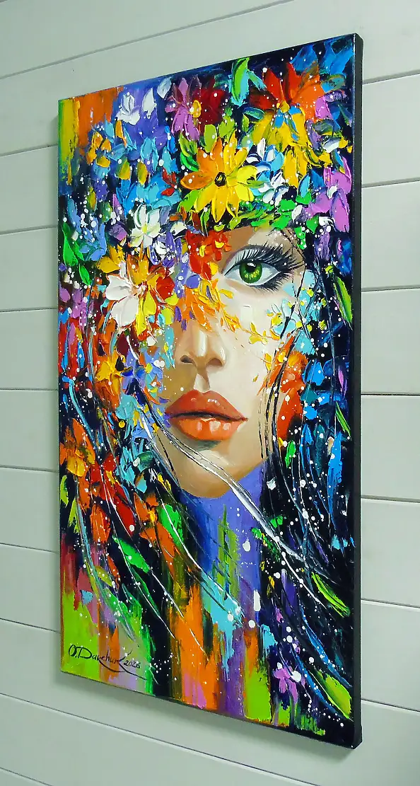 Olha Darchuk, L'âme qui s'épanouit, Peinture à l'huile - toile, 40 x 70
