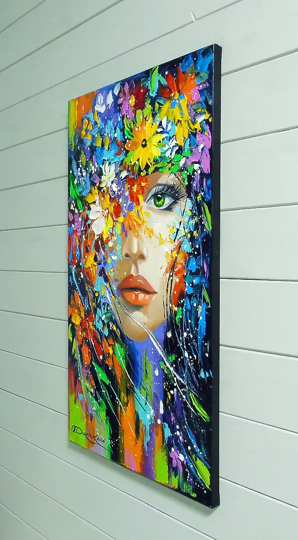 Olha Darchuk, L'âme qui s'épanouit, Peinture à l'huile - toile, 40 x 70