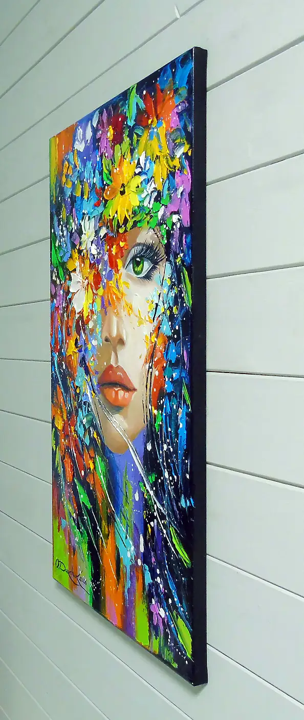 Olha Darchuk, L'âme qui s'épanouit, Peinture à l'huile - toile, 40 x 70