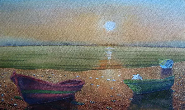 Silvano Drei - Sunset with boats