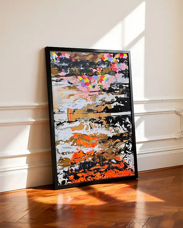 Ewa Mościszko, Through the Curtain, Obraz akrylowy - płótno, 50 x 70