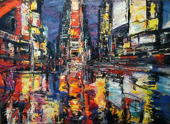 Kazimierz Komarnicki - Time Square Rain