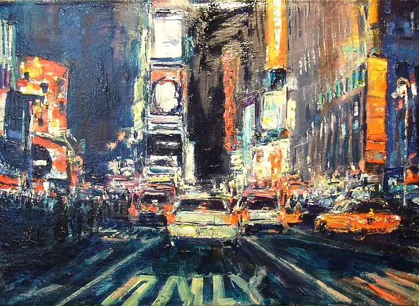Kazimierz Komarnicki - Time Square Night
