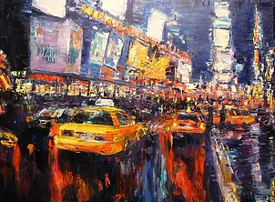 Kazimierz Komarnicki - Time Square at night