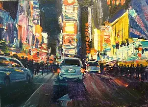Kazimierz Komarnicki - Times Square at night