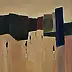 Mariusz Makuła, Ombre della città, Quadro a olio - tela, 20 x 25