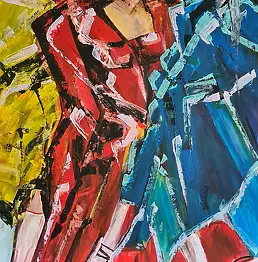 małgorzata machynia, Es bedeutet zu sein, Acrylgemälde - Leinwand, 100 x 150