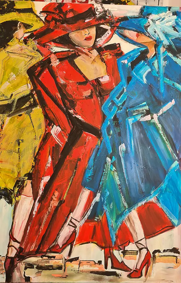 małgorzata machynia, Это значит быть, Акрилова картина - холст, 100 x 150