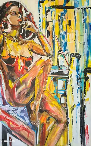 małgorzata machynia, Es bedeutet zu sein, Acrylgemälde - Leinwand, 100 x 150