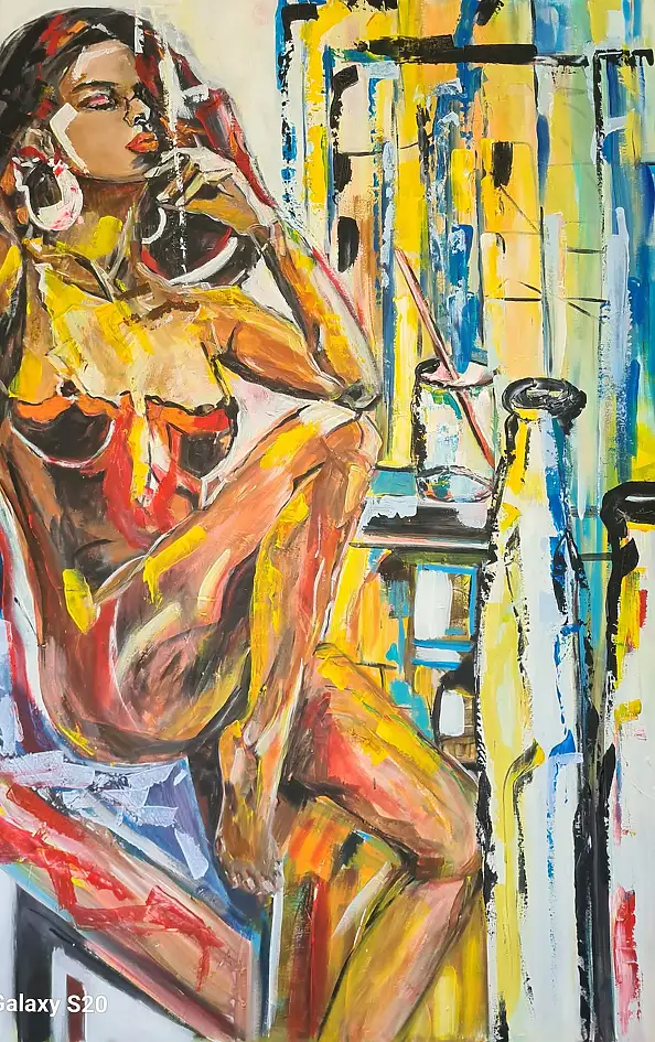 małgorzata machynia, To znaczy być, Acrylic painting - canvas, 100 x 150