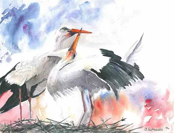 Zdzisław Rutkowski - Tokujące bociany